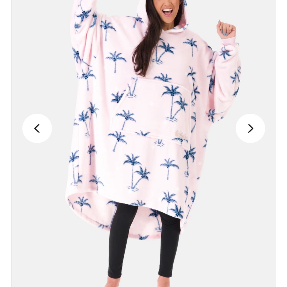 The Comfy The Dream Pink Palm Tree Snuggie